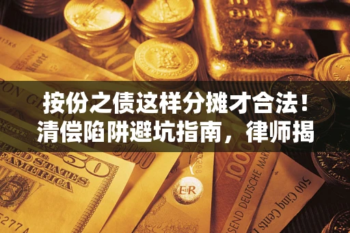 武汉按份之债这样分摊才合法！清偿陷阱避坑指南，律师揭秘关键条款