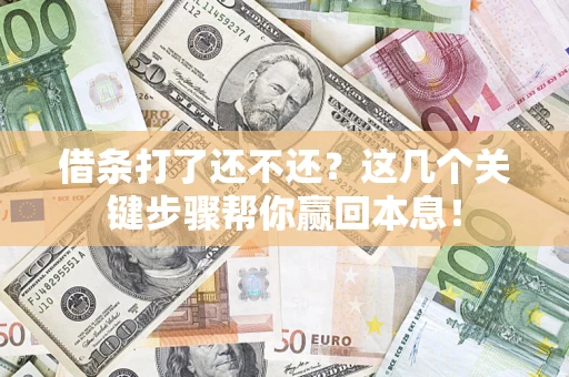 武汉借条打了还不还？这几个关键步骤帮你赢回本息！