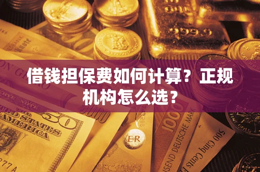 武汉借钱担保费如何计算？正规机构怎么选？