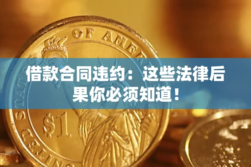 武汉借款合同违约：这些法律后果你必须知道！