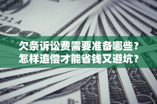 武汉欠条诉讼费需要准备哪些？怎样追偿才能省钱又避坑？