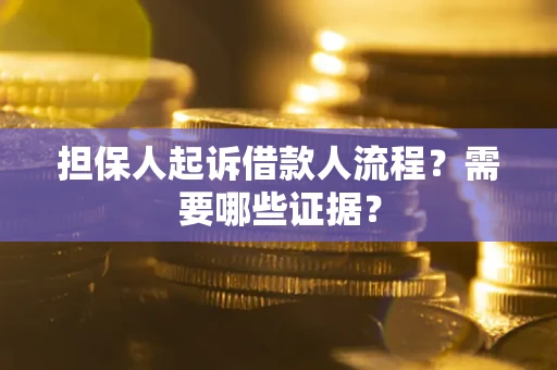 武汉担保人起诉借款人流程?需要哪些证据? 武汉担保人起诉借款人流程?需要哪些证据?