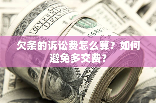 武汉欠条的诉讼费怎么算？如何避免多交费？
